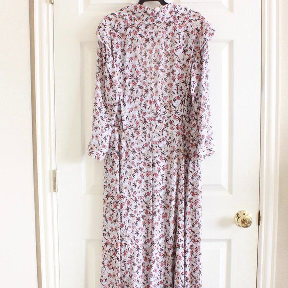 CHLOÉ Scalloped floral-print georgette maxi duster coat/jacket - Picture 9 of 16